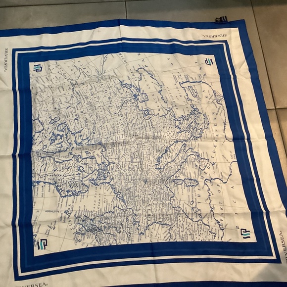 SILVER SEA. SCARF SILK Accessories - SILVER SEA SILK SCARF. RARE AND VER COLLECTABLE. A MUST SEE 100% SILK